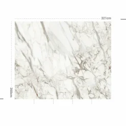 Décoration murale adhésive (321 x 260 cm) Brown Jasper Gris