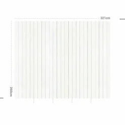 Décoration murale adhésive (321 x 260 cm) Coton et Lavande Gris