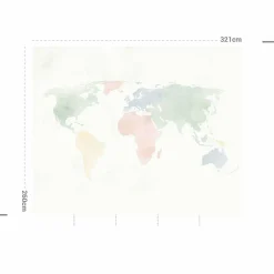Décoration murale adhésive (321 x 260 cm) Cute World Multicolore