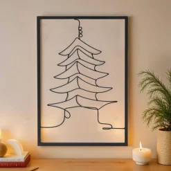 Décoration murale en métal (H80 cm) Temple Noir