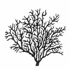 Décoration murale en métal (H56 cm) Corail Noir