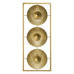 Décoration murale en métal (H61 cm) Seashell Or