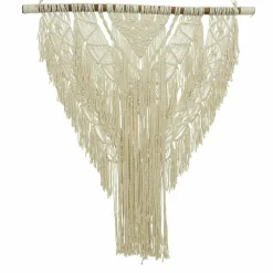 Décoration murale Macramé en coton (H100 cm) Beige
