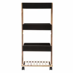 Desserte de cuisine 4 niveaux (H88 cm) Natureo Noir