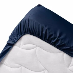 Drap housse coton bio (160 x 200 cm) Biolina Bleu nuit