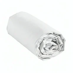 Drap housse coton lavé (160 x 200 cm) Linella Blanc