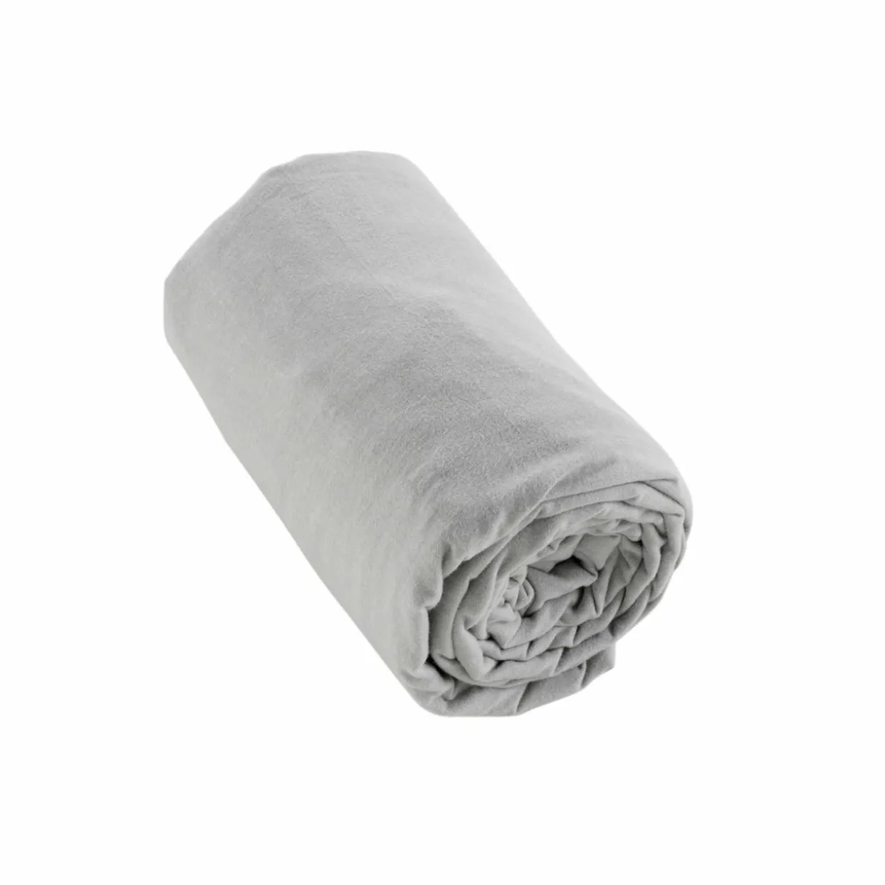 Drap housse flanelle de coton (90 x 190 cm) Théa Gris clair