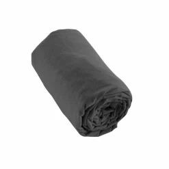 Drap housse flanelle de coton (90 x 190 cm) Théa Gris anthracite