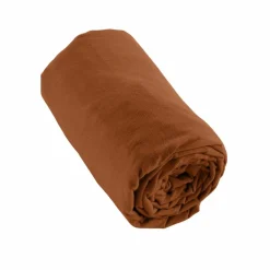 Drap housse flanelle de coton (140 x 190 cm) Nina Terracotta