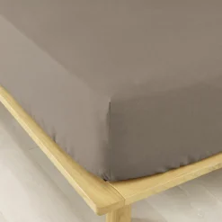 Drap housse flanelle de coton (90 x 190 cm) Nina Ficelle