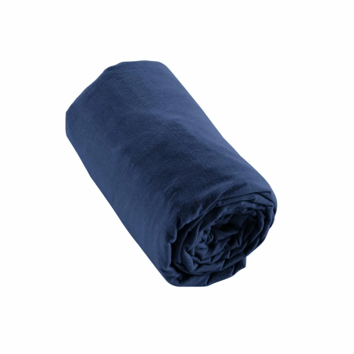 Drap housse flanelle de coton (90 x 200 cm) Nina Bleu nuit