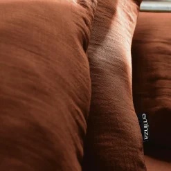 Drap housse gaze de coton (200 x 200 cm) Gaïa Terracotta
