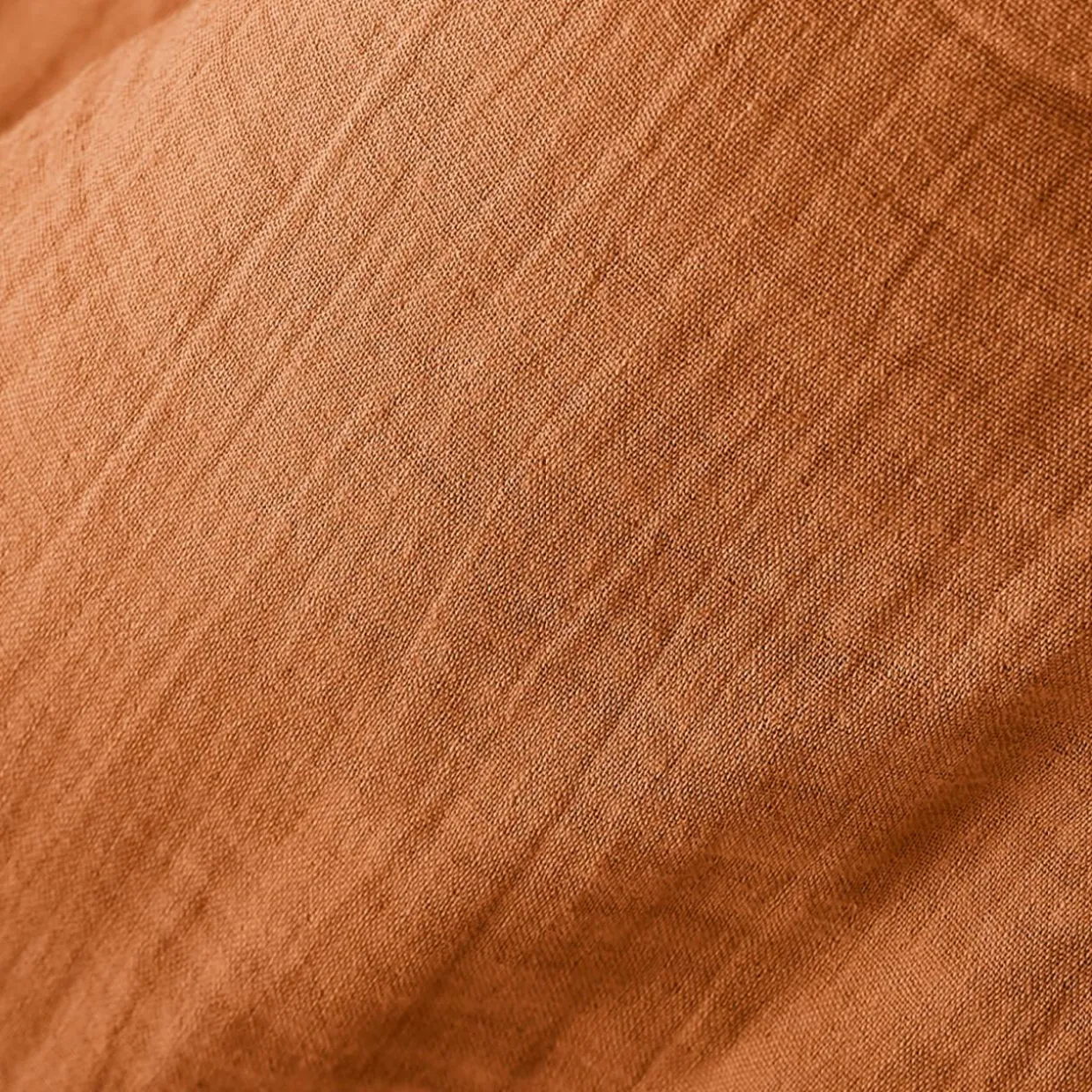 Drap housse gaze de coton (160 x 200 cm) Gaïa Abricot