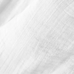 Drap housse gaze de coton (180 x 200 cm) Gaïa Blanc chantilly