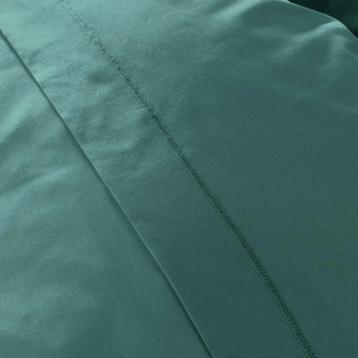 Drap housse percale de coton (90 x 190 cm) Cali Bleu canard