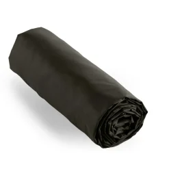Drap housse percale de coton (200 x 200 cm) Cali Noir