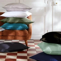 Drap housse percale de coton (90 x 190 cm) Cali Noir