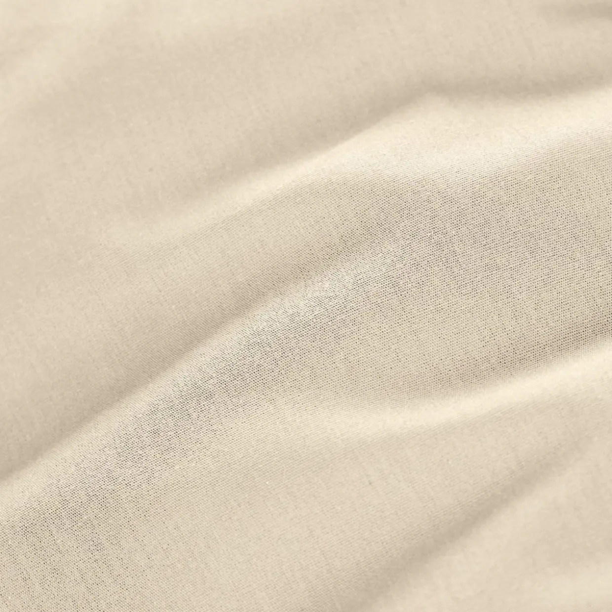 Drap housse percale de coton (140 x 190 cm) Cali Beige