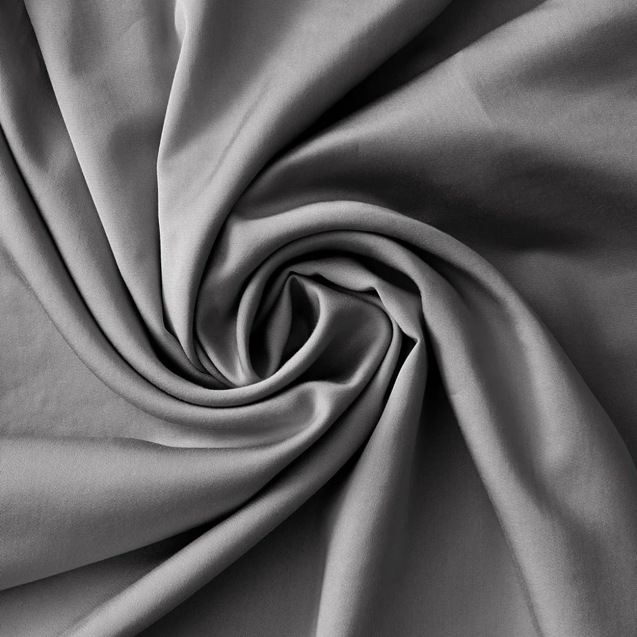 Drap housse satin de bambou (200 x 200 cm) Sienna Gris granit