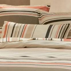 Drap plat coton lavé (240 x 310 cm) Hugo Corail