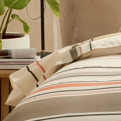 Drap plat coton lavé (280 x 310 cm) Hugo Corail