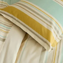 Drap plat coton lavé (280 x 310 cm) Hugo Jaune moutarde