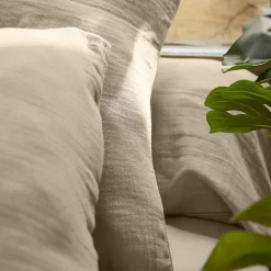 Drap plat gaze de coton (270 x 300 cm) Gaïa Ficelle