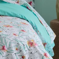 Drap plat percale de coton (240 x 310 cm) Roxane Multicolore