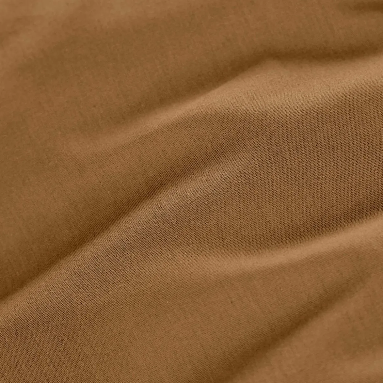 Drap plat percale de coton (240 x 300 cm) Cali Camel