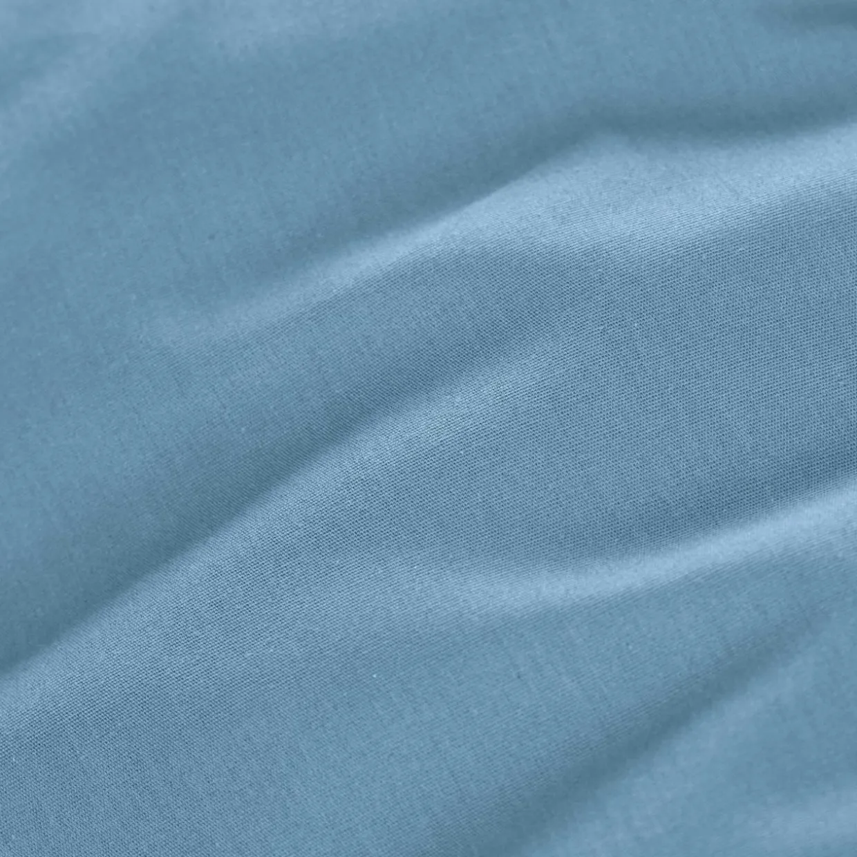 Drap plat percale de coton (270 x 300 cm) Cali Bleu ciel