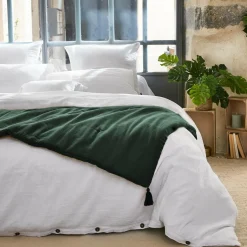 Édredon gaze de coton (90 x 200 cm) Gaïa Vert sapin