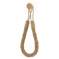 Dérouleur de papier - porte serviette adhésif Easy Chic Corde Naturel