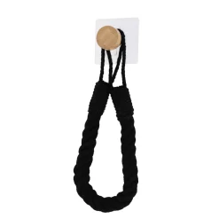 Dérouleur de papier - porte serviette adhésif Easy Chic Corde Noir