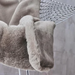 Edredon fausse fourrure (90 x 220 cm) Finn Taupe