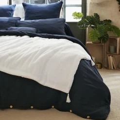 Edredon gaze de coton (150 x 150 cm) Gaïa Blanc chantilly