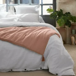 Edredon gaze de coton (90 x 200 cm) Gaïa rose pêche
