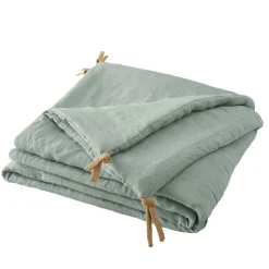 Edredon lin lavé (90 x 200 cm) Louise Vert eucalyptus