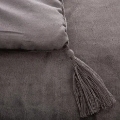 Edredon velours (80 x 180 cm) Slow Gris