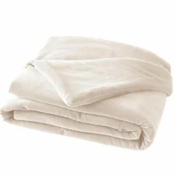 Edredon velours de coton (90 x 200 cm) Victor Beige pampa