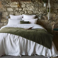 Edredon velours de coton (90 x 200 cm) Victor Vert thym