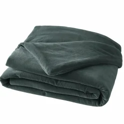 Edredon velours de coton (90 x 200 cm) Victor Gris ardoise