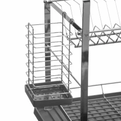 Egouttoir en métal 2 niveaux (50 x 30 cm) Actual Gris
