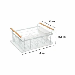 Egouttoir en métal (43 x 32 cm) Modern Blanc