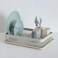 Egouttoir vaisselle en métal (43 x H13 cm) Mayaj Beige