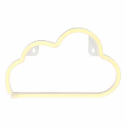 Enseigne lumineuse néon à piles (H18,7 cm) Nuage Blanc