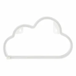 Enseigne lumineuse néon à piles (H18,7 cm) Nuage Blanc