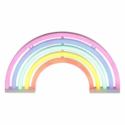 Enseigne lumineuse néon à piles (H16 cm) Arc en Ciel Multicolore