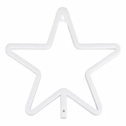 Enseigne lumineuse néon à piles (H26,8 cm) Étoile Jaune