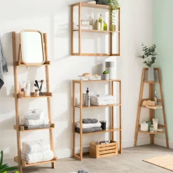 Etagère d'angle bambou (H103 cm) Siao Naturel