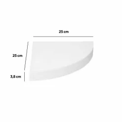 Etagère d'angle en bois (25 cm) Blanc